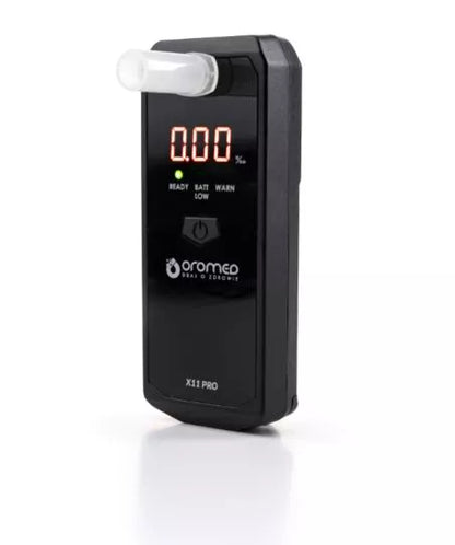 OROMED X11 PRO Elektrocheminis tikslus alkoholio matuoklis + pūstukai + kalibravimas 12 mėn.