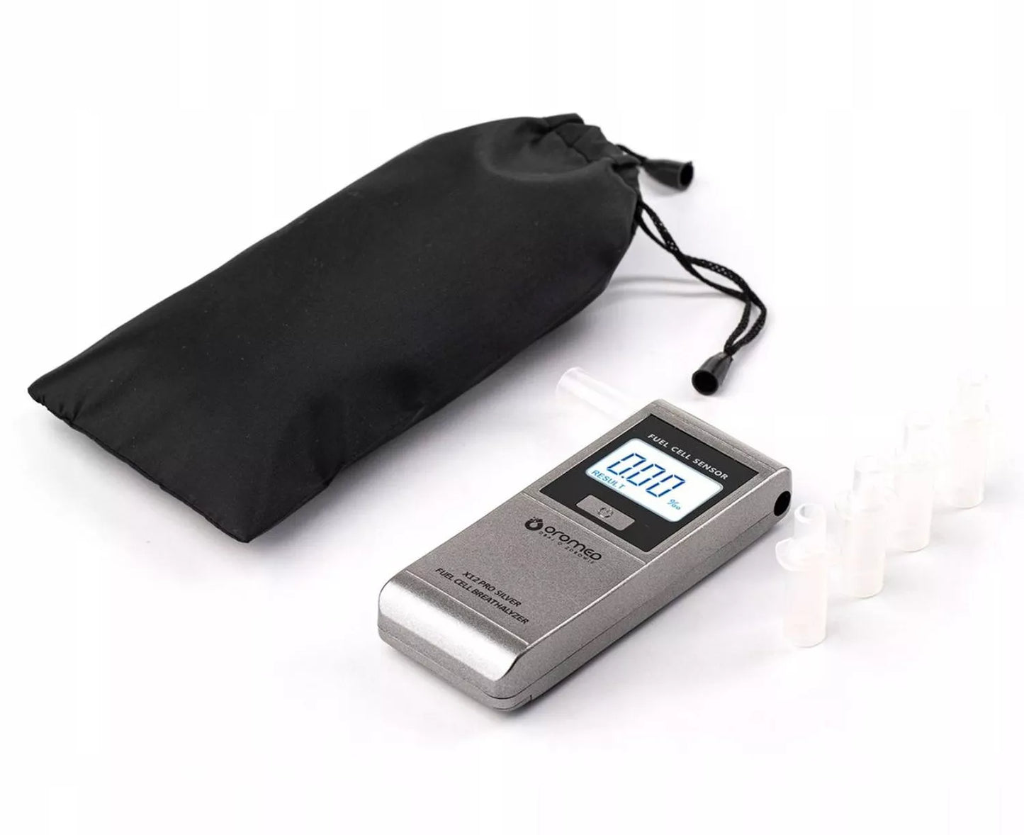 OROMED X12 Elektrocheminis Tikslus Alkotesteris + Kandikliai + Kalibravimas 12 mėn.