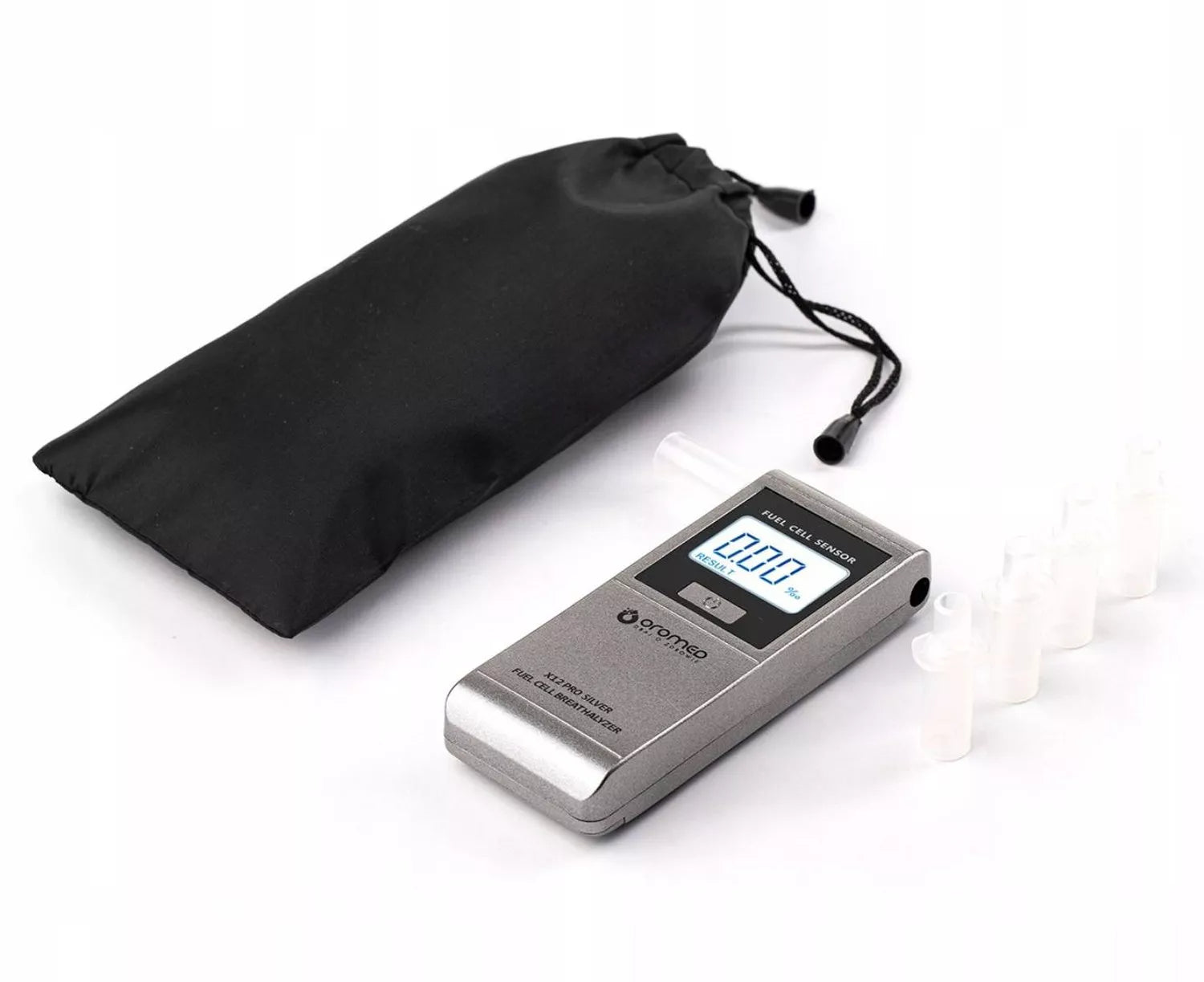 OROMED X12 Elektrocheminis Tikslus Alkotesteris + Kandikliai + Kalibravimas 12 mėn.