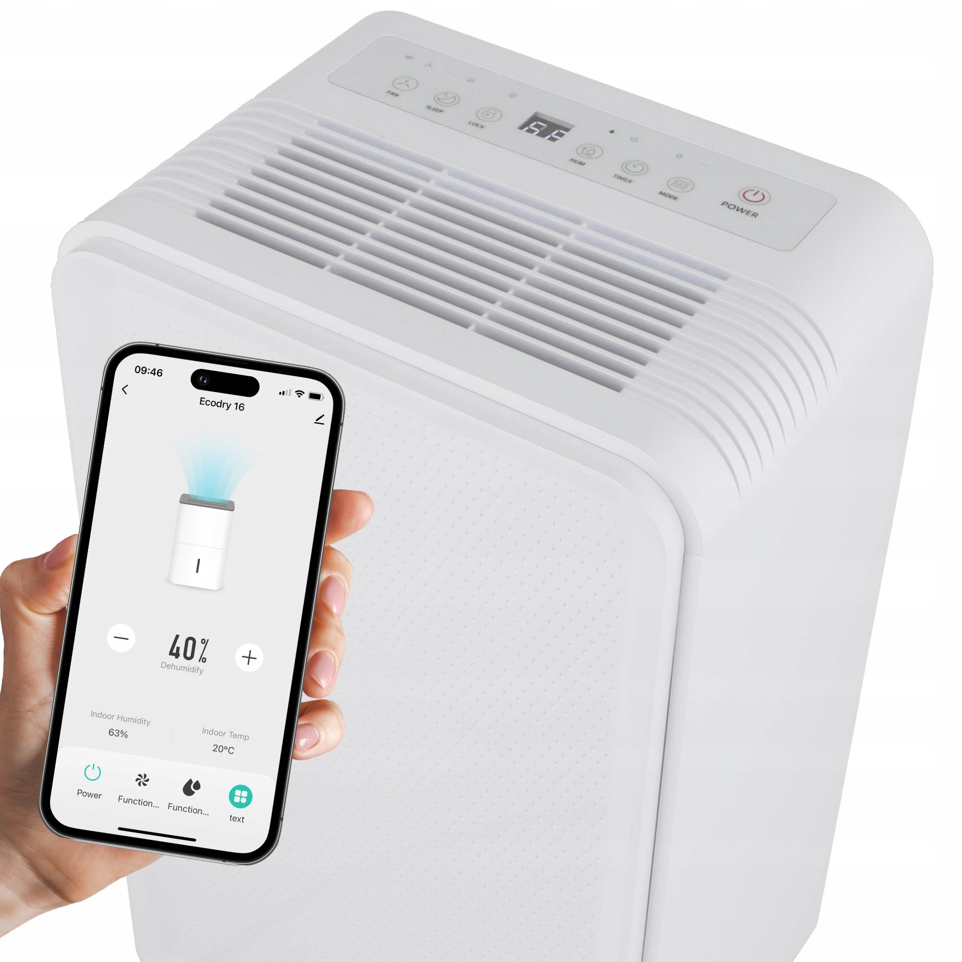 Mission Air ECO 16L/24h WiFi drėgmės surinkėjas, buitinis oro sausintuvas