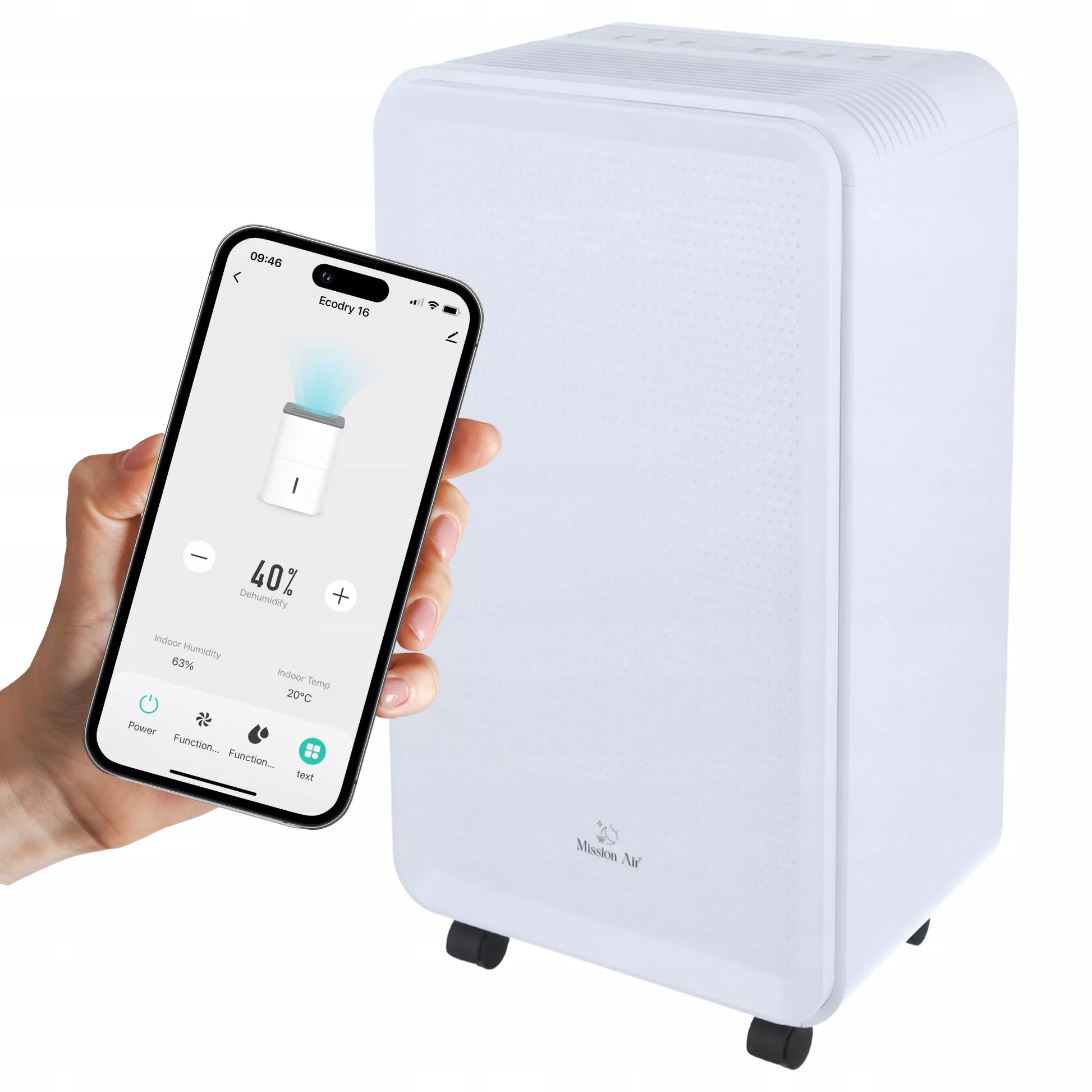 Mission Air ECO 16L/24h WiFi drėgmės surinkėjas, buitinis oro sausintuvas