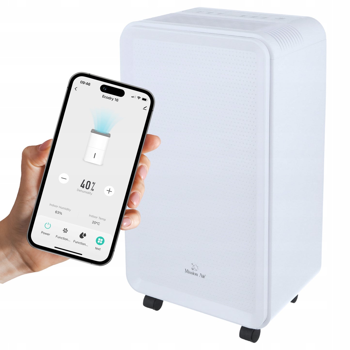 Mission Air ECO 16L/24h WiFi drėgmės surinkėjas, buitinis oro sausintuvas