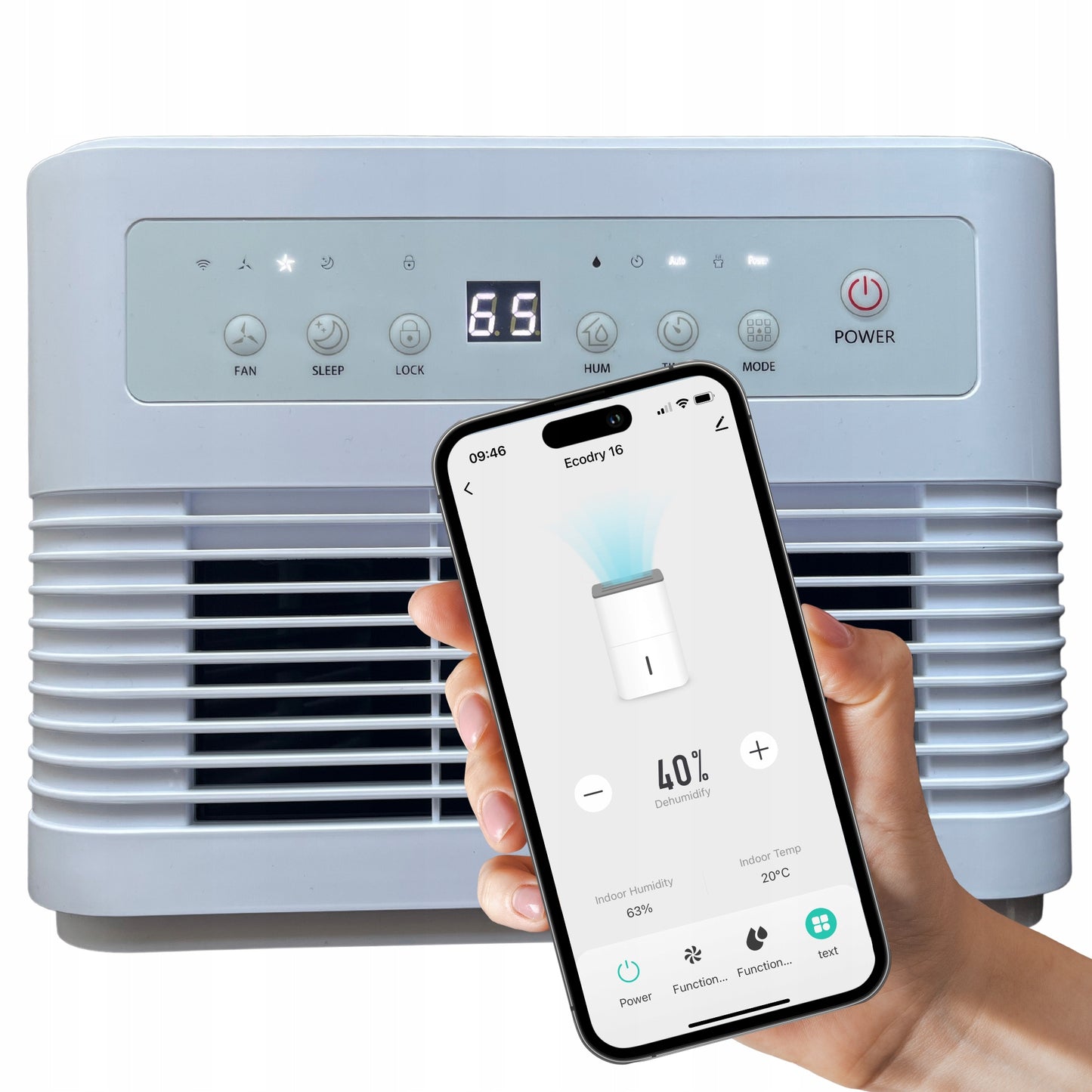 Mission Air ECO 16L/24h WiFi drėgmės surinkėjas, buitinis oro sausintuvas