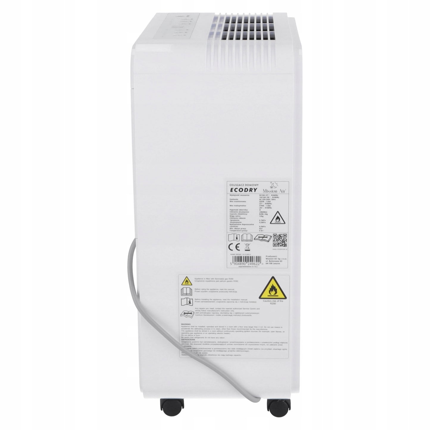 Mission Air ECO 16L/24h WiFi drėgmės surinkėjas, buitinis oro sausintuvas