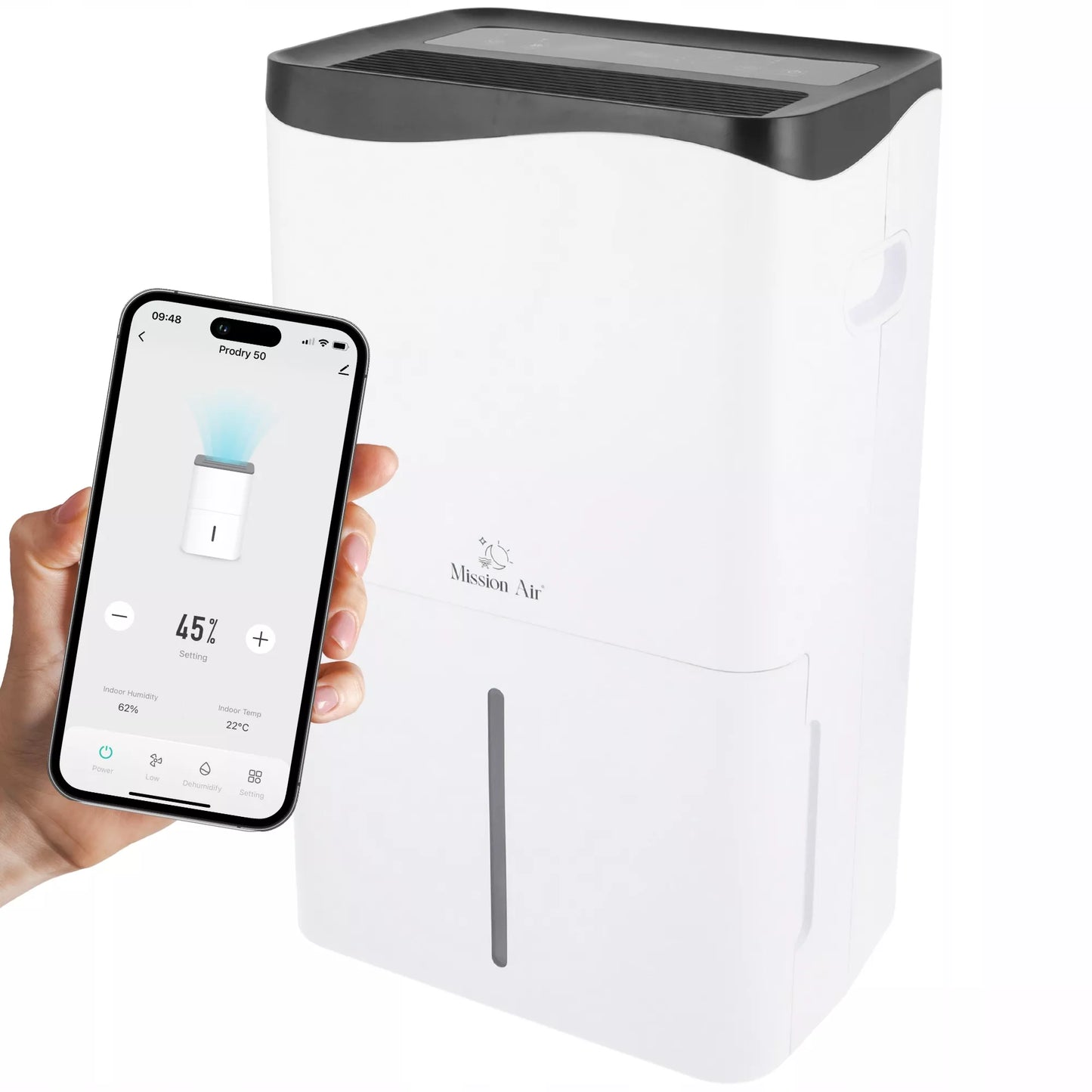 Mission Air PRO 50L/24h WiFi namų oro drėgmės surinkėjas