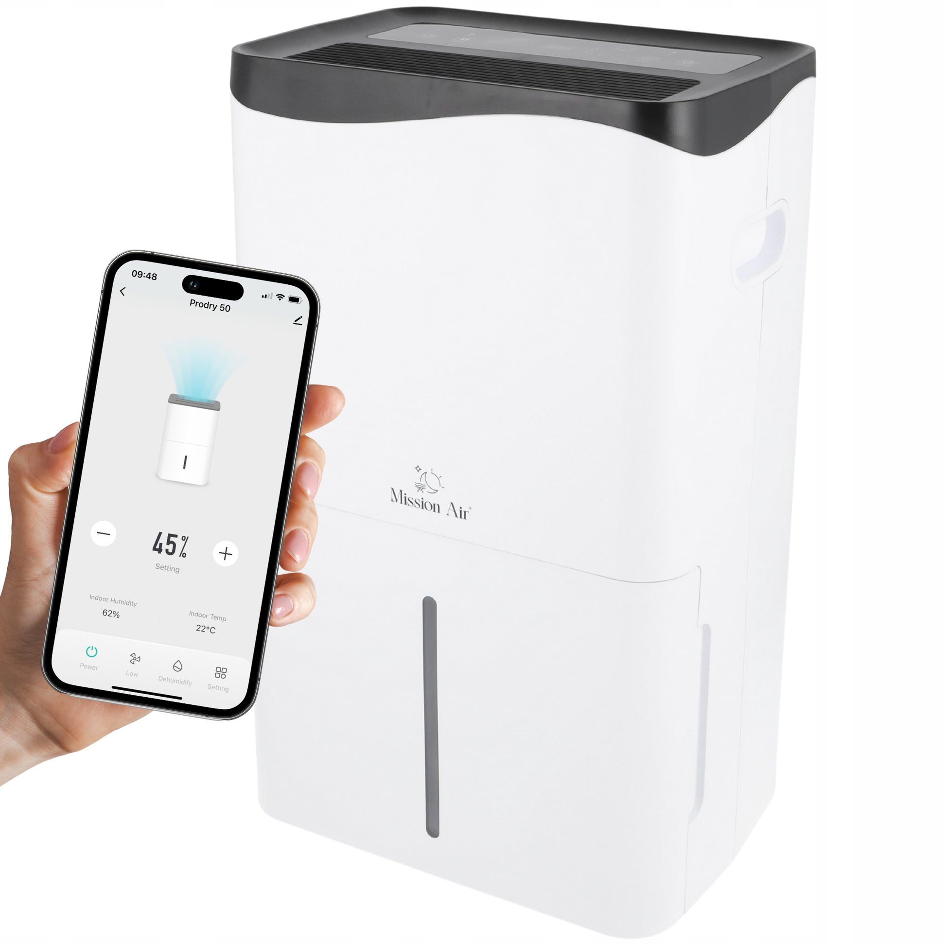 Mission Air PRO 50L/24h WiFi namų oro drėgmės surinkėjas