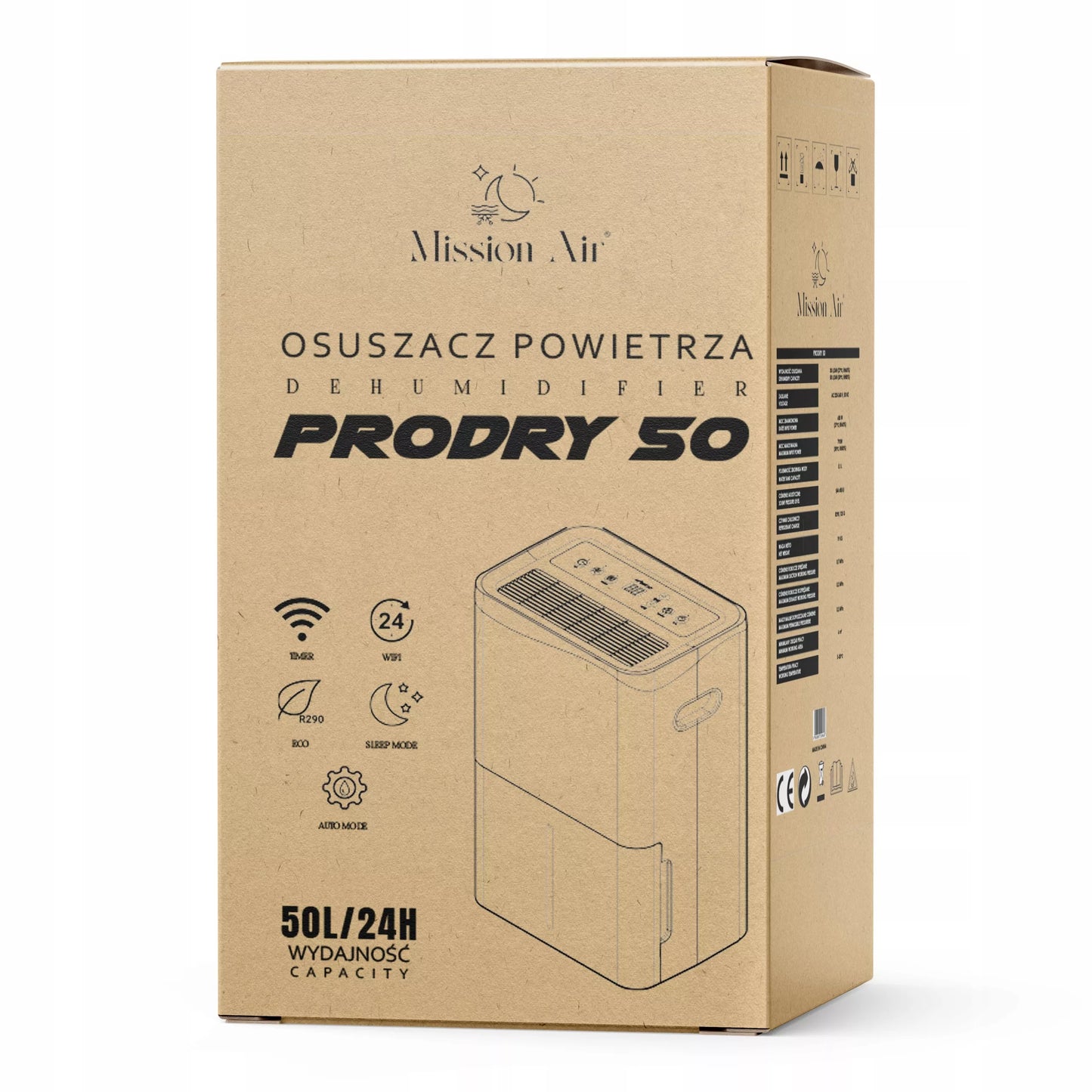 Mission Air PRO 50L/24h WiFi namų oro drėgmės surinkėjas