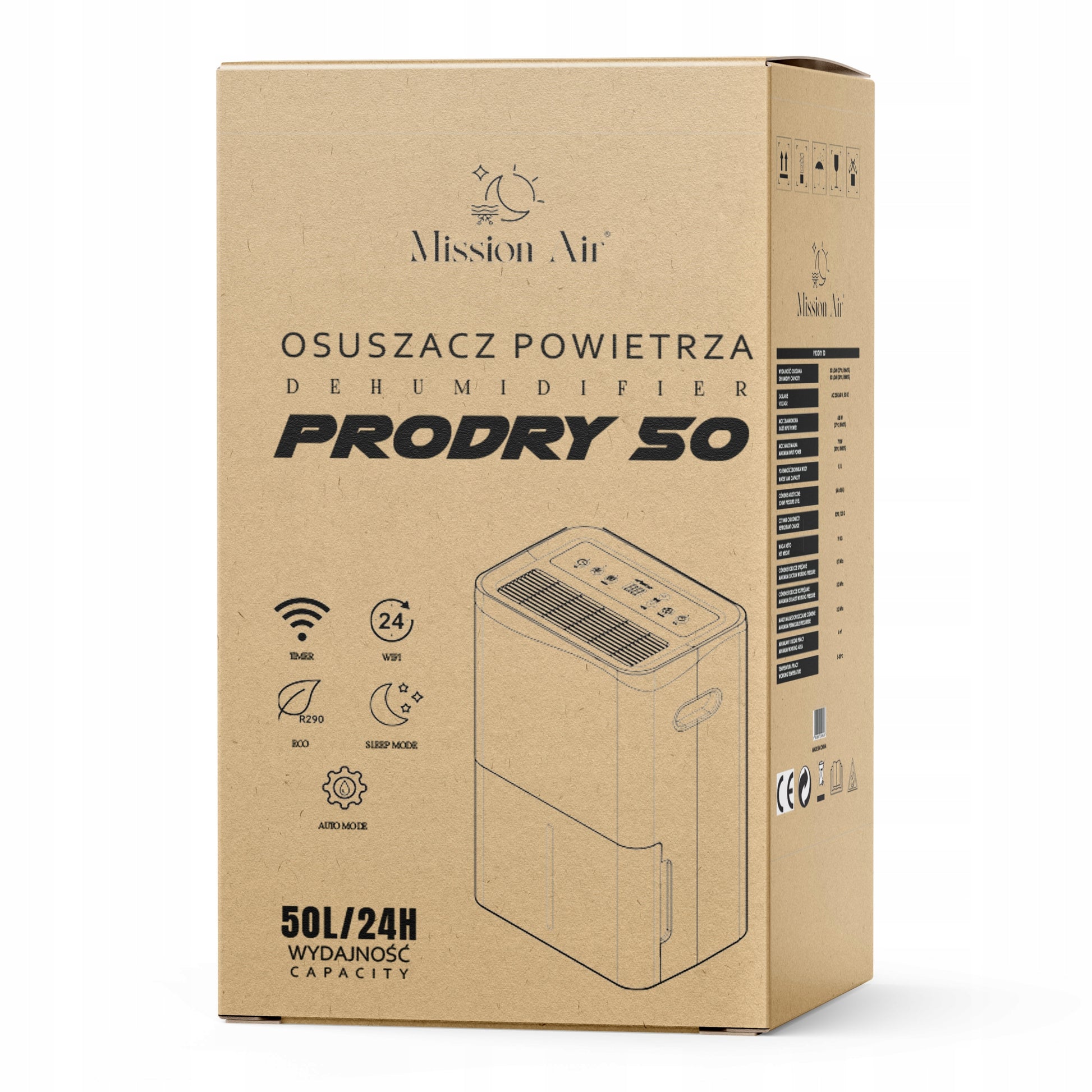 Mission Air PRO 50L/24h WiFi namų oro drėgmės surinkėjas