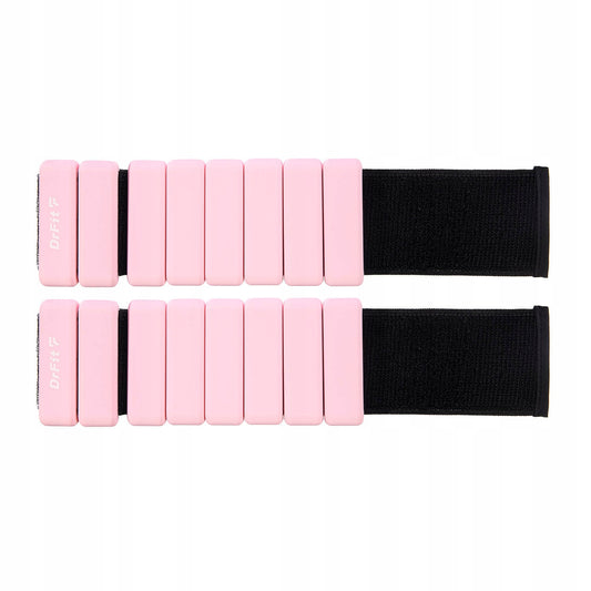 Reguliuojami silikoniniai svoriai moterims 2x 0,45 kg Rožiniai DrFit