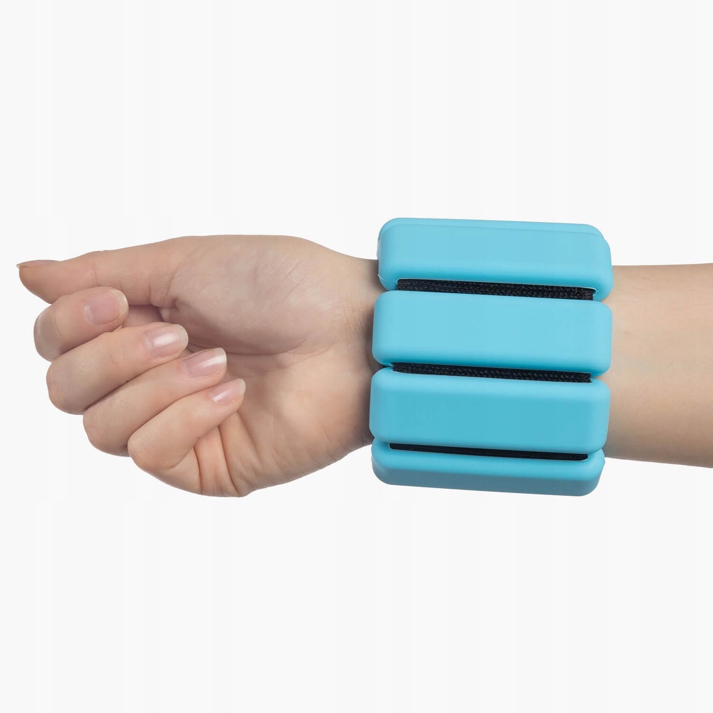 Svoriniai ant riešų ir kulkšnių treniruotėms Reguliuojami 2x 0,45 kg Mėlyni