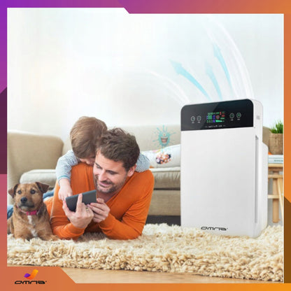 Didelis oro valytuvas su jonizatoriumi, HEPA filtru ir UV-C lempa, skirtas alergiškiems