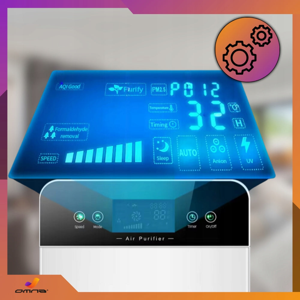 Didelis oro valytuvas su jonizatoriumi, HEPA filtru ir UV-C lempa, skirtas alergiškiems