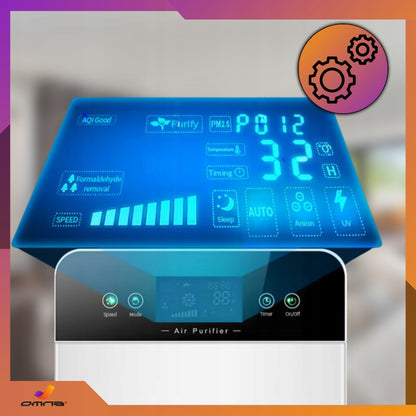 Didelis oro valytuvas su jonizatoriumi, HEPA filtru ir UV-C lempa, skirtas alergiškiems