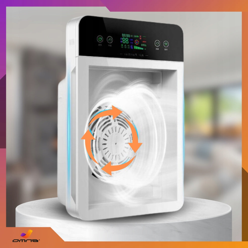 Didelis oro valytuvas su jonizatoriumi, HEPA filtru ir UV-C lempa, skirtas alergiškiems