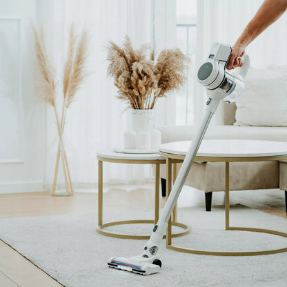 Belaidis vertikalus dulkių siurblys 2 viename su moppavimo funkcija kietoms grindims LED buitinė technika