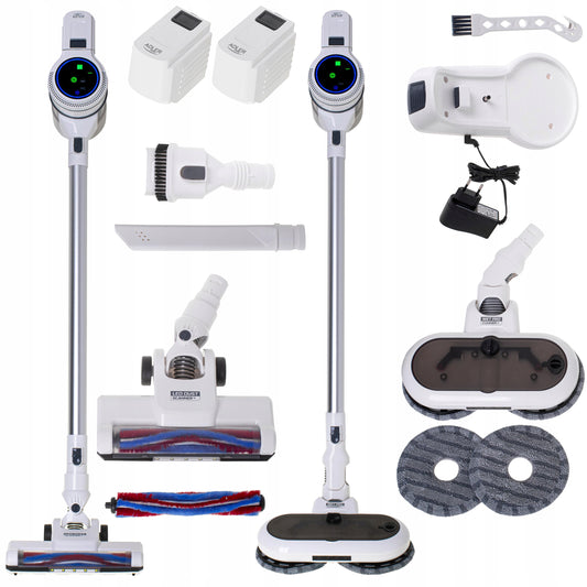 Belaidis vertikalus dulkių siurblys 2 viename su moppavimo funkcija kietoms grindims LED buitinė technika