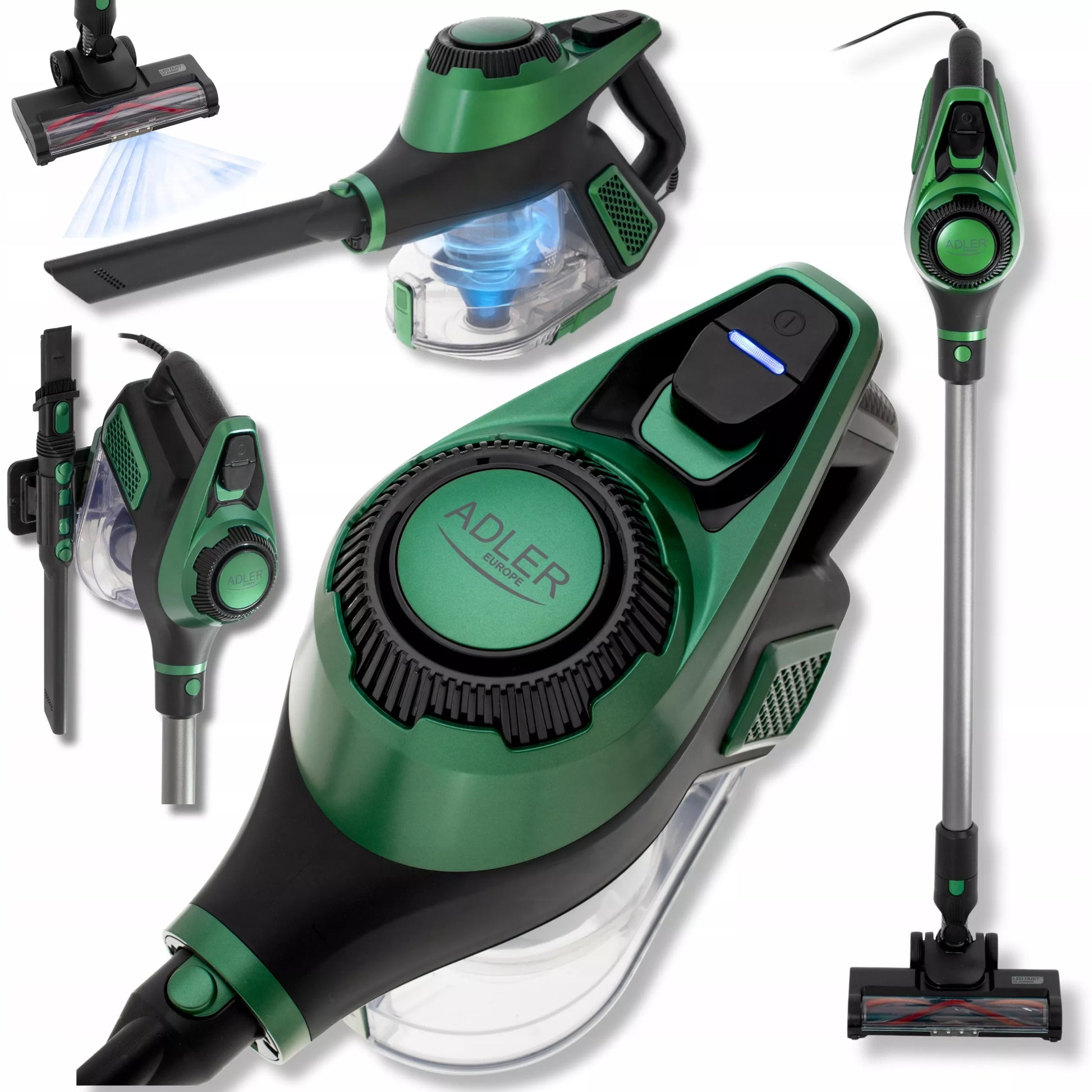 Laidinis vertikalus dulkių siurblys Adler AD 7083, 700W, HEPA 13, LED
