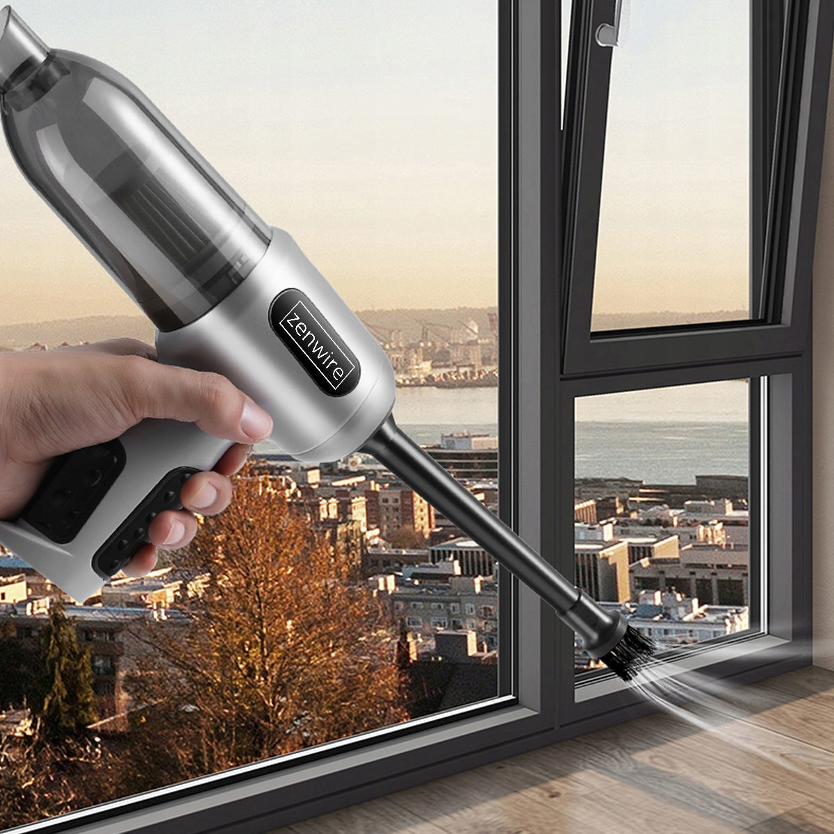 Rankinis belaidis automobilinis dulkių siurblys 2in1, pūstuvas, suspaustas oras