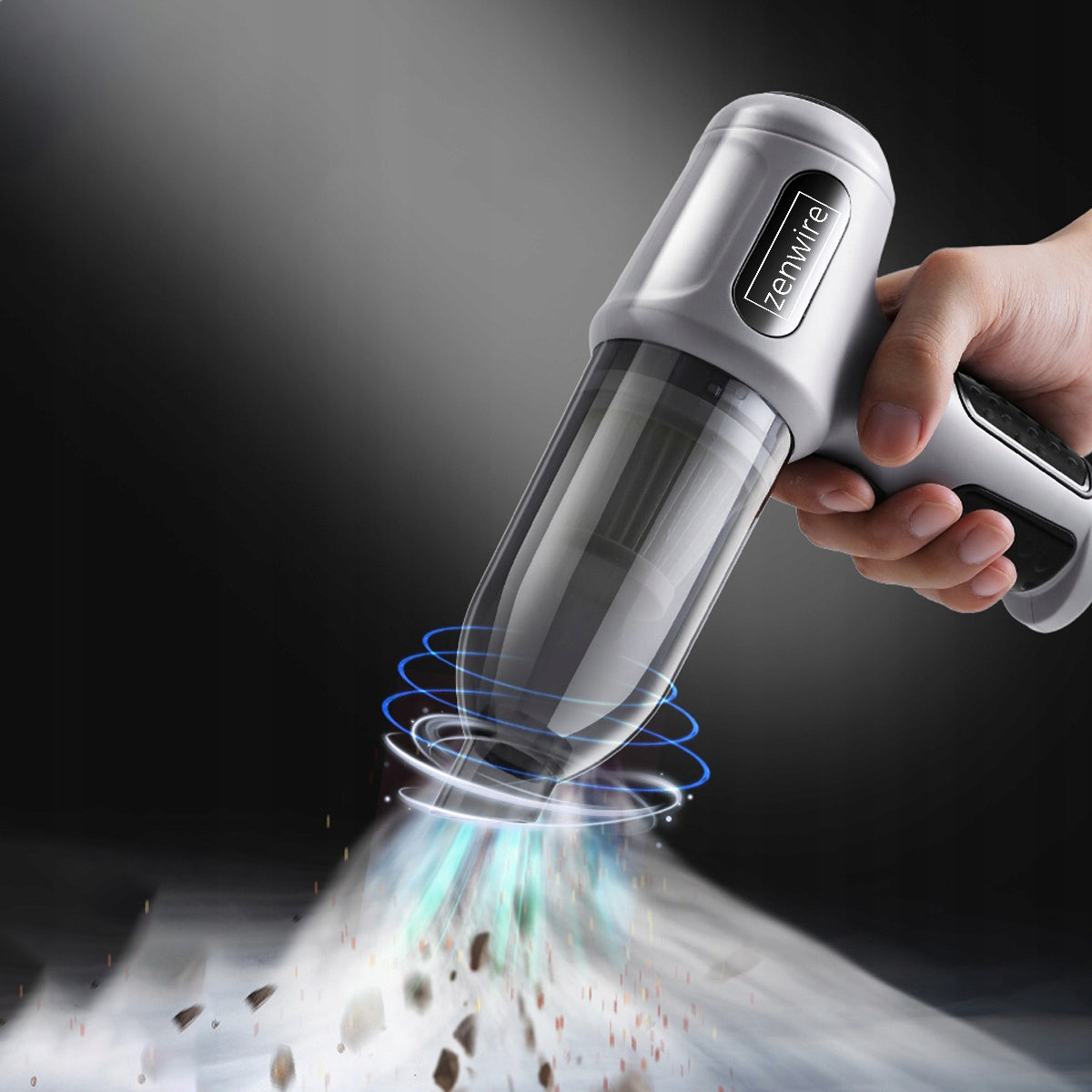 Rankinis belaidis automobilinis dulkių siurblys 2in1, pūstuvas, suspaustas oras