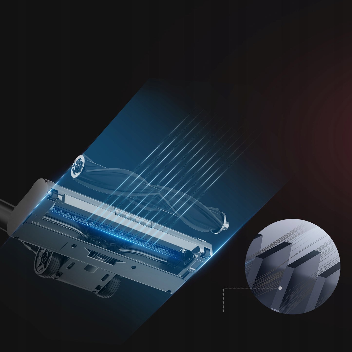 Vertikalus belaidis dulkių siurblys JIGOO C200 23Kpa 72dB 40Min 1.2L LED 350W