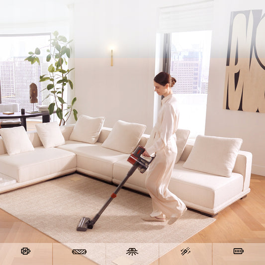 Vertikalus belaidis dulkių siurblys JIGOO C200 23Kpa 72dB 40Min 1.2L LED 350W