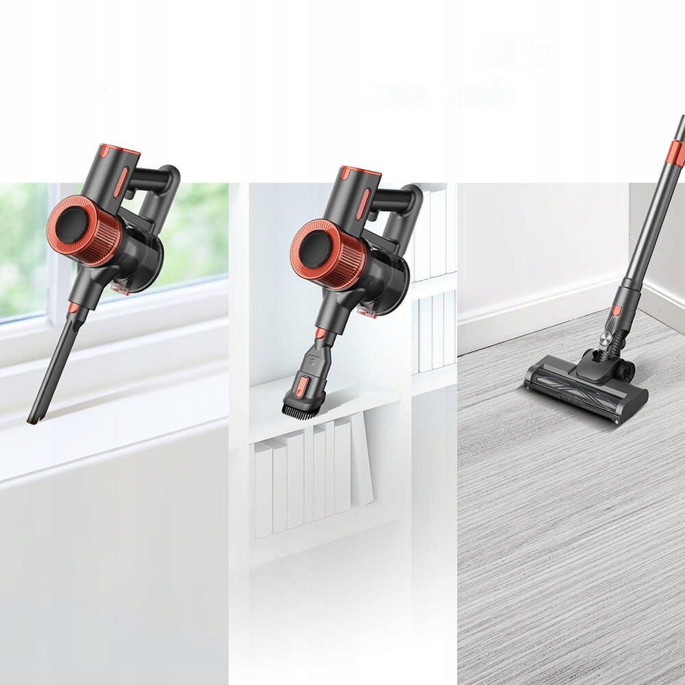 Vertikalus belaidis dulkių siurblys JIGOO C200 23Kpa 72dB 40Min 1.2L LED 350W