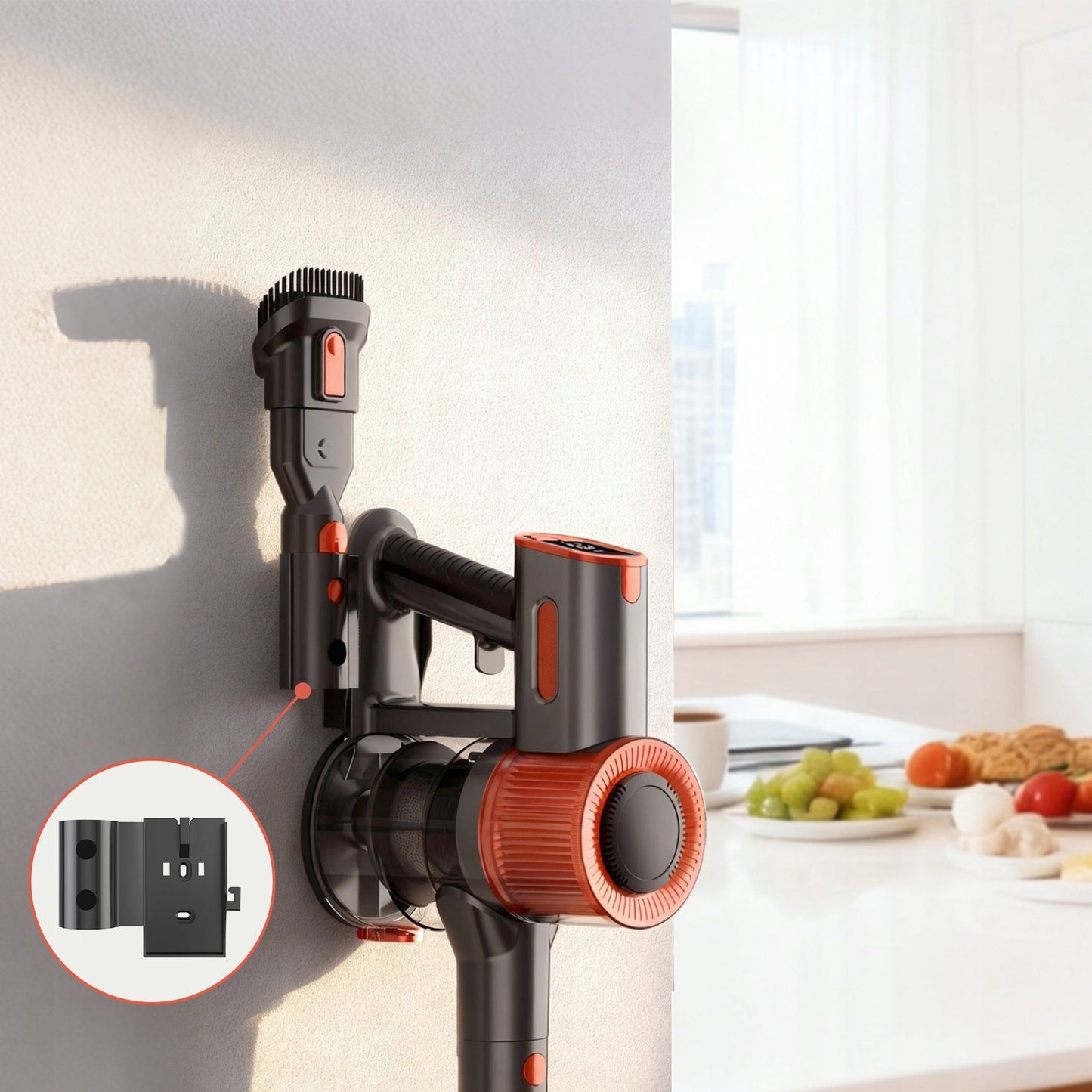 Vertikalus belaidis dulkių siurblys JIGOO C200 23Kpa 72dB 40Min 1.2L LED 350W