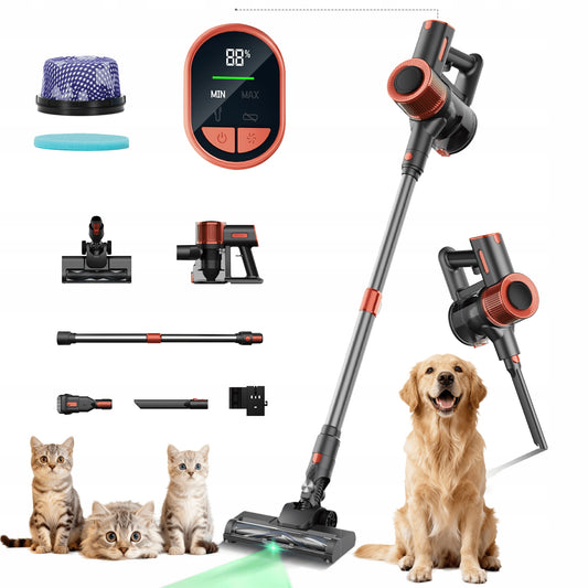 Vertikalus belaidis dulkių siurblys JIGOO C200 23Kpa 72dB 40Min 1.2L LED 350W