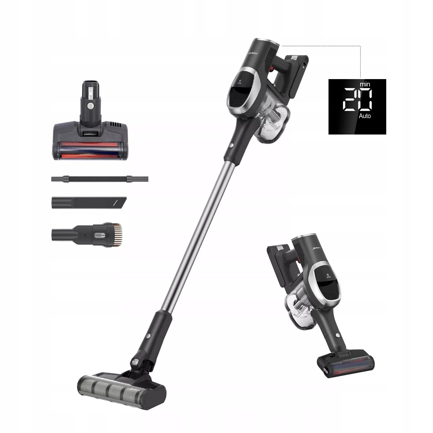 Vertikalus belaidis dulkių siurblys JIMMY JV83 PRO, HEPA filtras, 500W