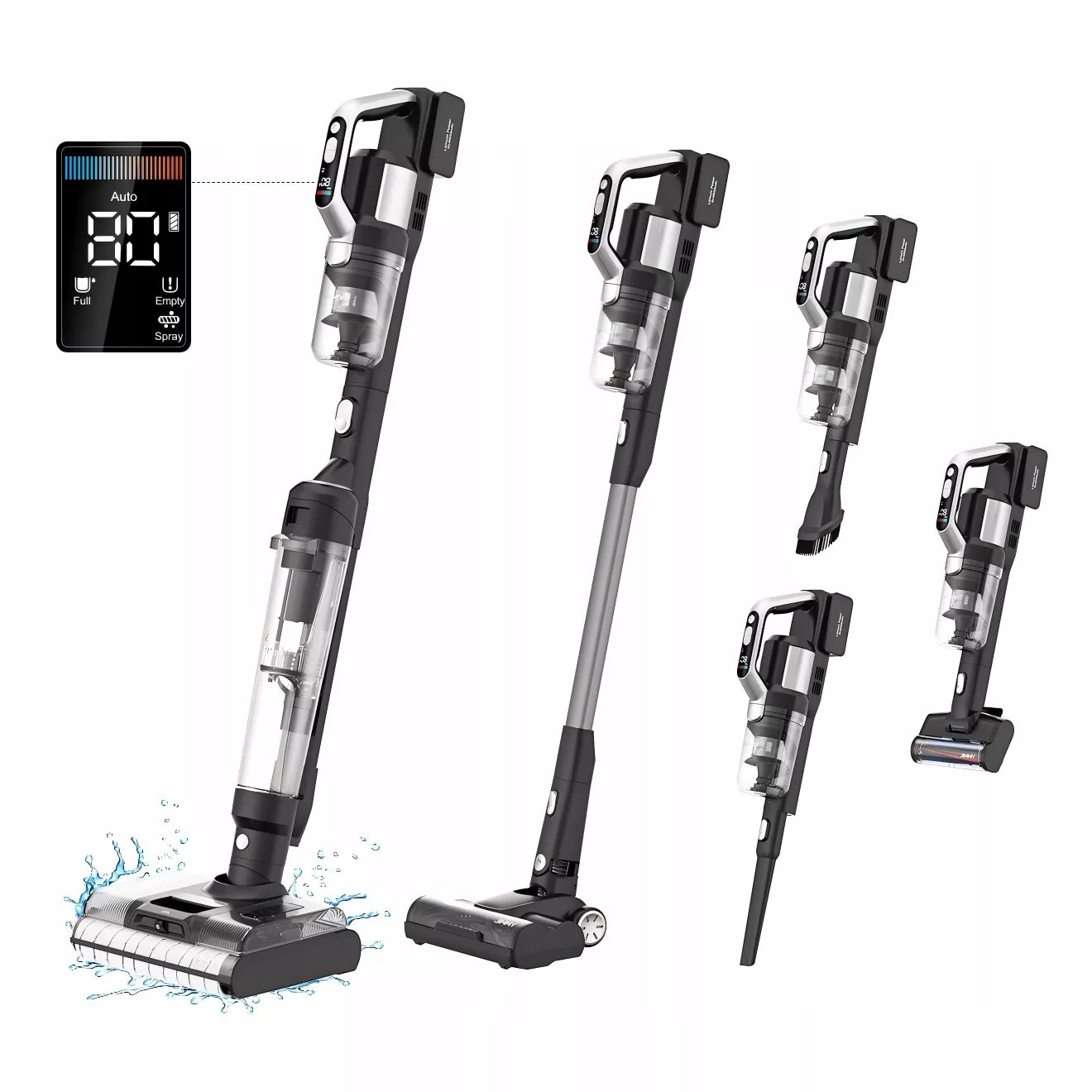 Vertikalus plaunantis dulkių siurblys Jimmy PW11 Pro Max 460W, variklis be šepetėlių, IPX8