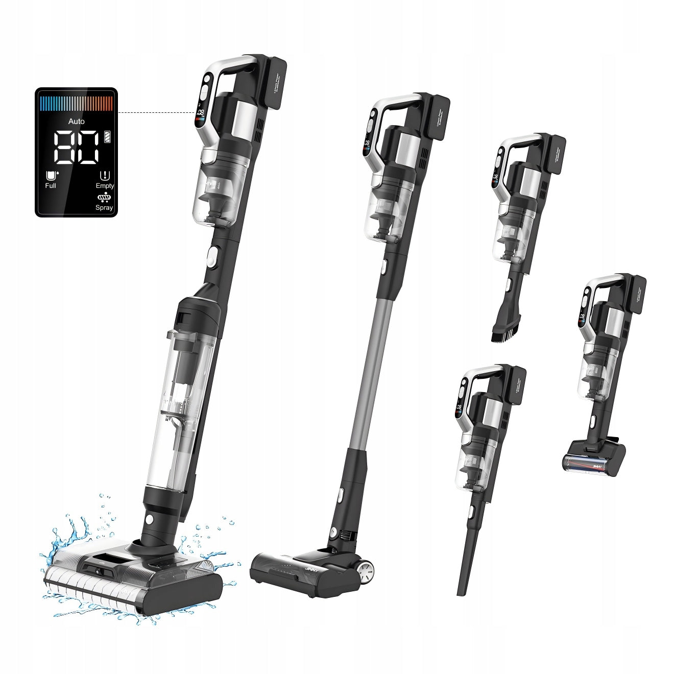 Vertikalus plaunantis dulkių siurblys Jimmy PW11 Pro Max 460W, variklis be šepetėlių, IPX8