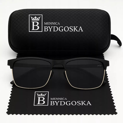 Vyriški poliarizuoti akiniai nuo saulės, UV400 filtras, dėklas