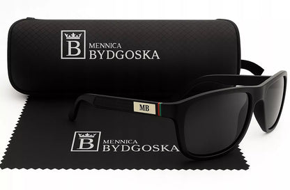 Vyriški poliarizuoti akiniai nuo saulės, UV400 filtras, dėklas