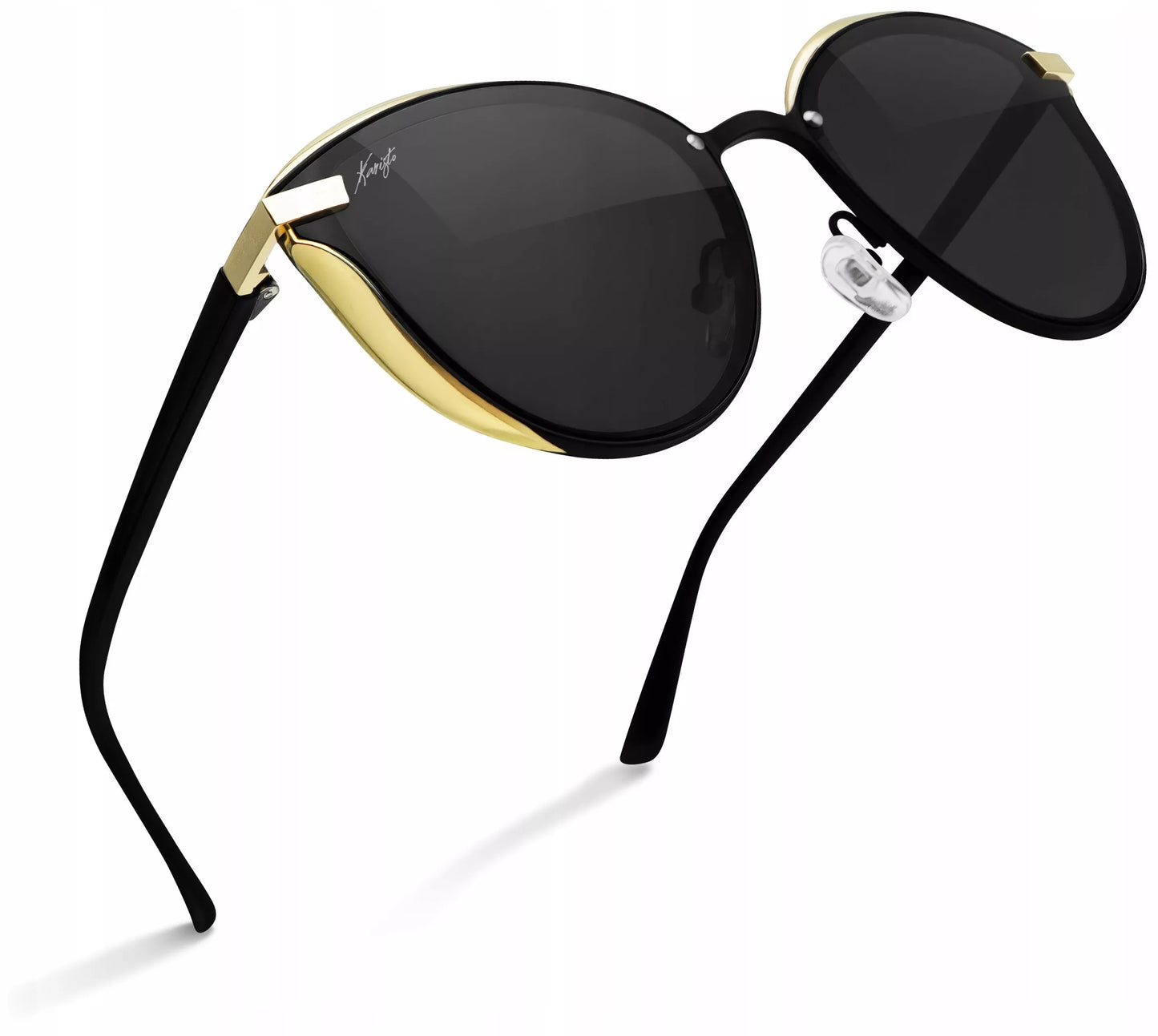 Polarizuoti moteriški akiniai nuo saulės Black Gold su dėklu UV filtru