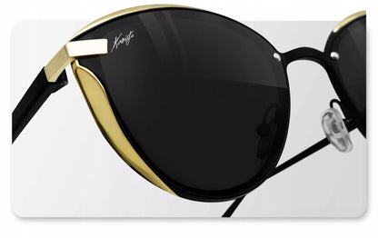 Polarizuoti moteriški akiniai nuo saulės Black Gold su dėklu UV filtru