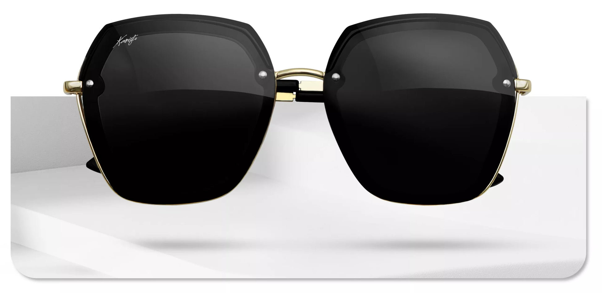 Polarizuoti moteriški akiniai nuo saulės "Coco Black" su dėklu ir UV filtru