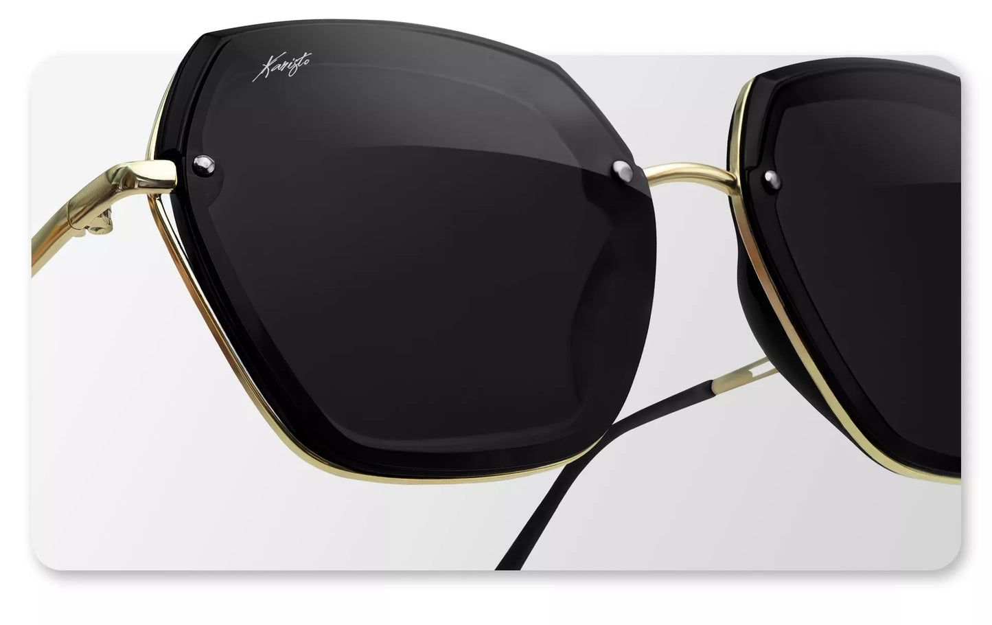 Polarizuoti moteriški akiniai nuo saulės "Coco Black" su dėklu ir UV filtru