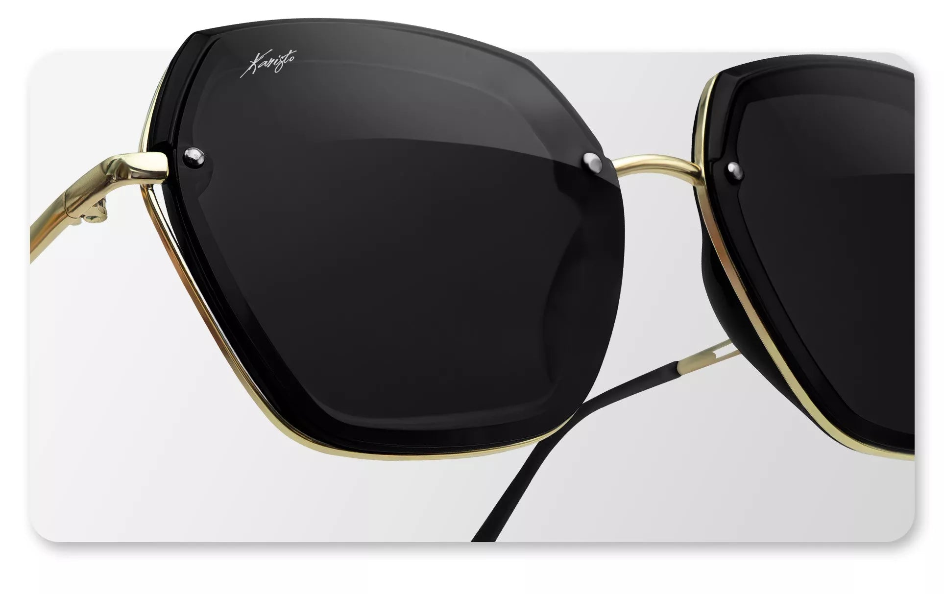Polarizuoti moteriški akiniai nuo saulės "Coco Black" su dėklu ir UV filtru