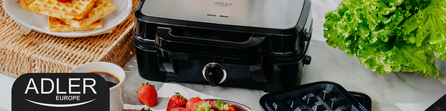 Virtuvinis keptuvas 3in1: grilis, vaflių keptuvė, sumuštinių keptuvė, skrudintuvas. Galingas smulkios buitinės technikos prietaisas