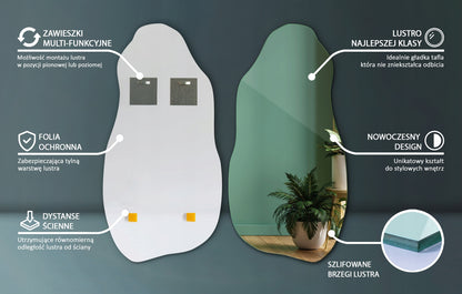 Organinis Makiažo Veidrodis Vonios Miegamojo Netaisyklingos Formos Dėmė