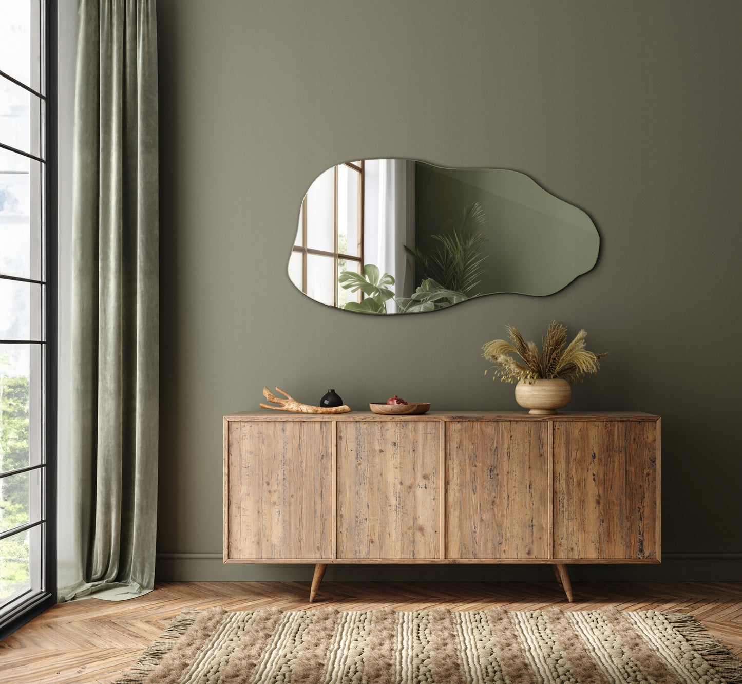 Organinis Makiažo Veidrodis Vonios Miegamojo Netaisyklingos Formos Dėmė