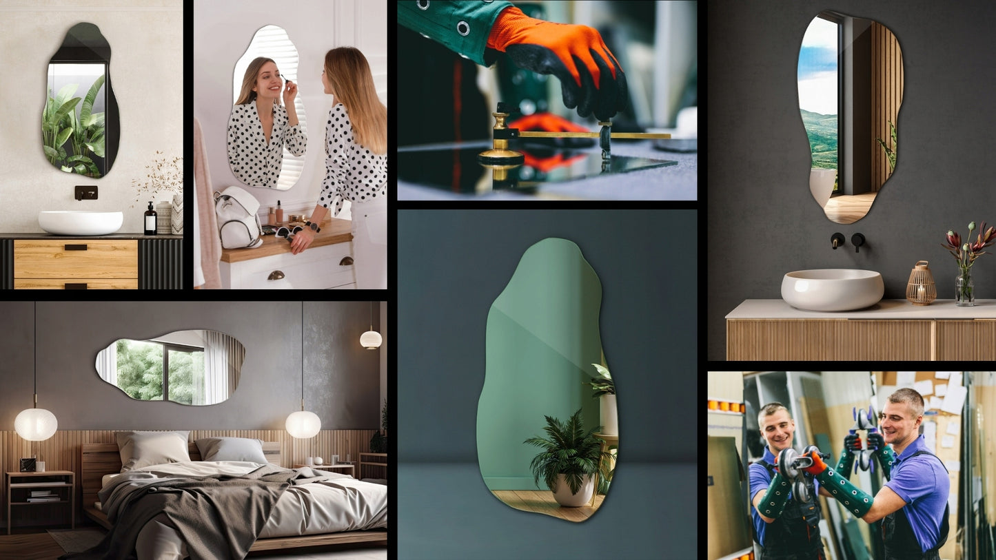 Organinis Makiažo Veidrodis Vonios Miegamojo Netaisyklingos Formos Dėmė