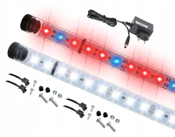 LED apšvietimas akvariumui, fluorescencinė lempa LED BALTA + augalai 2x70cm