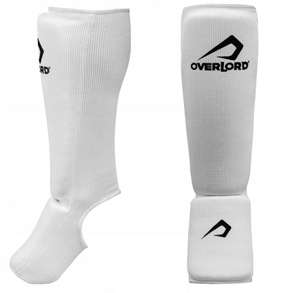 Overlord Elastingos blauzdos apsaugos baltos S