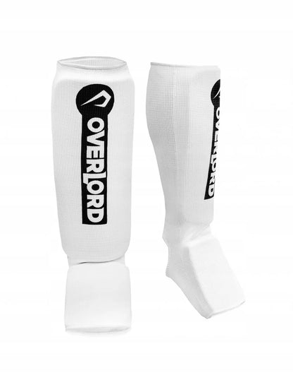 Overlord Elastingi blauzdų apsaugos baltos XL