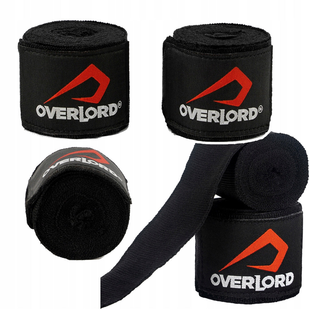 Bokso rankogaliai/tvarstukai Overlord juodi 400cm universalus dydis