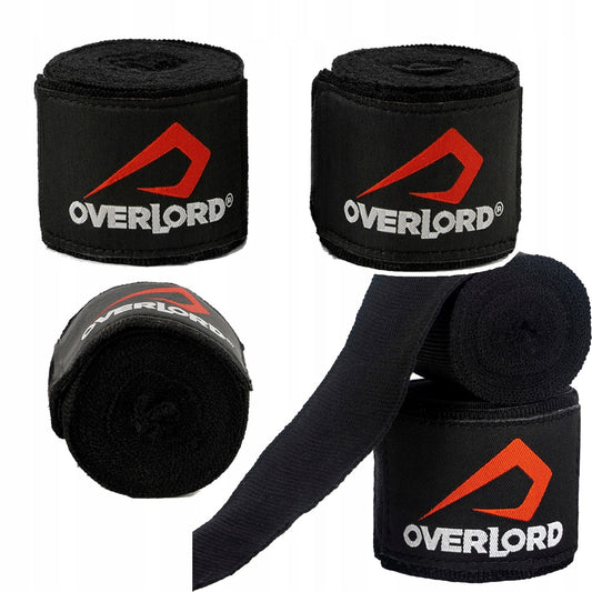 Bokso rankogaliai/tvarstukai Overlord juodi 400cm universalus dydis
