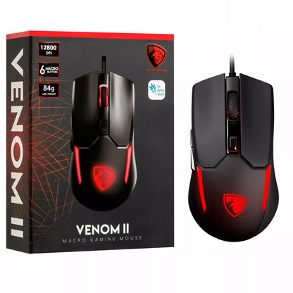 PANTHERISE VENOM II RGB Žaidimų Pelė MINECRAFT 12400DPI Žaidėjams 20 mln. Paspaudimų