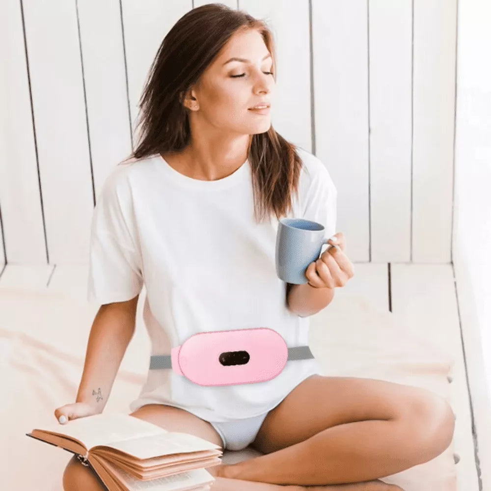Menstruacinis diržas moterims nuo mėnesinių skausmų, šildantis masažuoklis