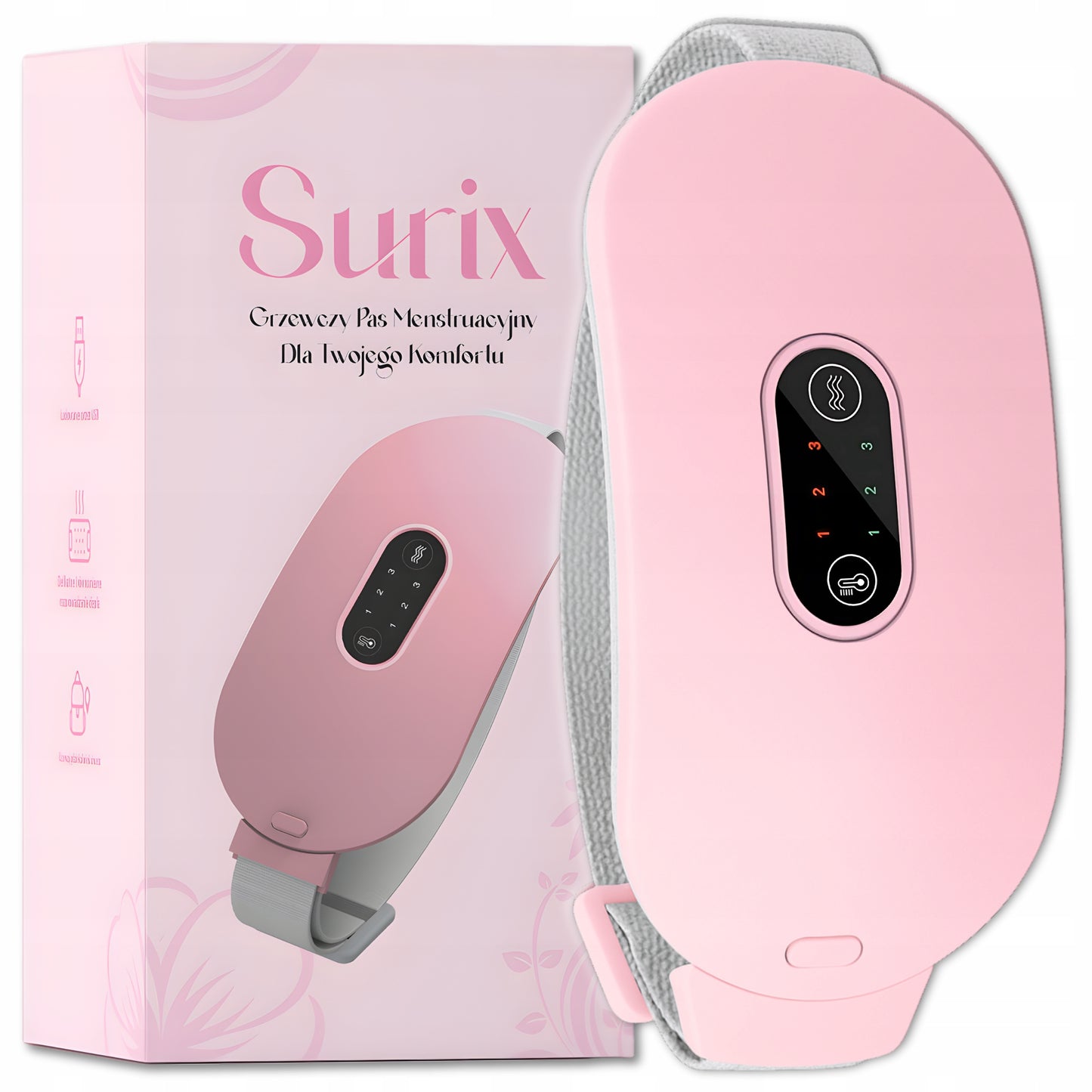Menstruacinis diržas moterims nuo mėnesinių skausmų, šildantis masažuoklis